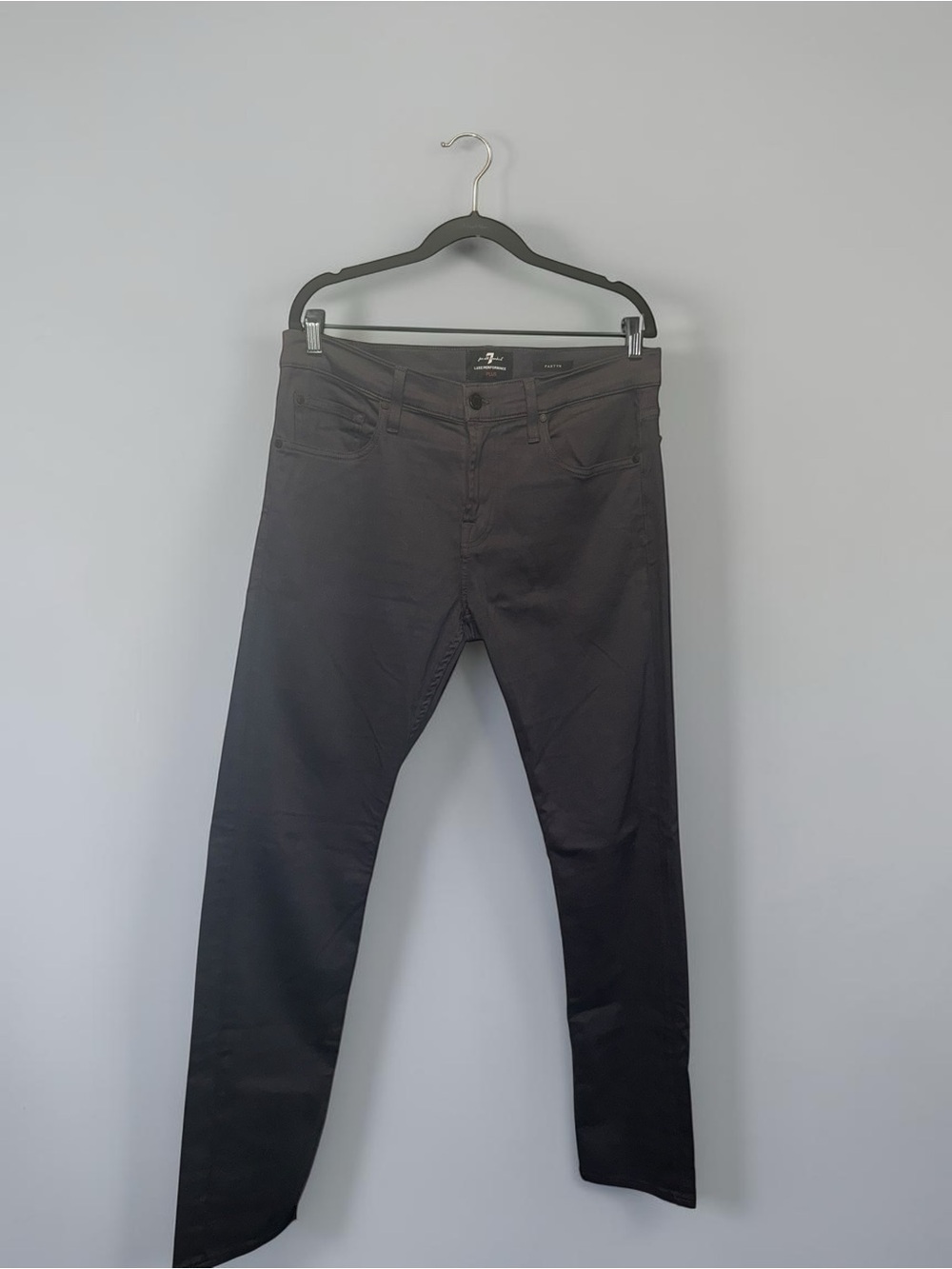 7 For All Mankind Luxe Performance Plus Paxtyn Gray/Slate Jeans Size 34 x 32